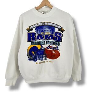 St Louis Rams Carolina Panthers Inaugural Trans World Dome Sweatshirt Nov 1995